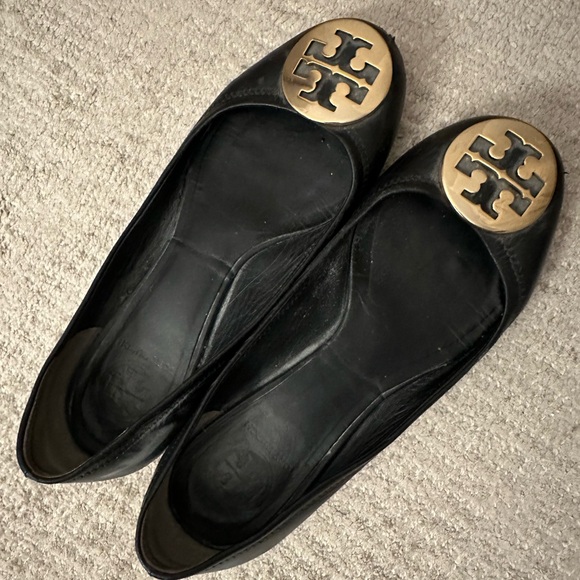 TORY BURCH Classic Reva Ballet Flats in Black. Size 7.5 - Picture 10 of 11